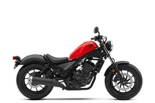New 2017 HONDA REBEL 300 RED This bike oozes style. From its blacked-out looks and low-slung seat, to its compact frame, the Rebel 300 rocks as is, or makes the perfect platform for customization. But don’t let that steal the thunder from its performance, because it’s also equipped with a sporty engine, a great lean angle and of course, Honda reliability. All together, the Rebel 300 delivers the performance and style riders of all skill levels can enjoy
